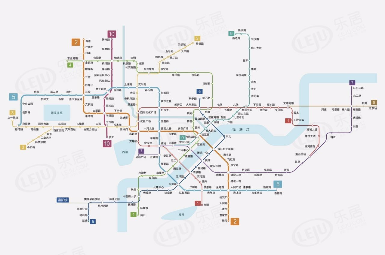 杭州地铁新规划路线图