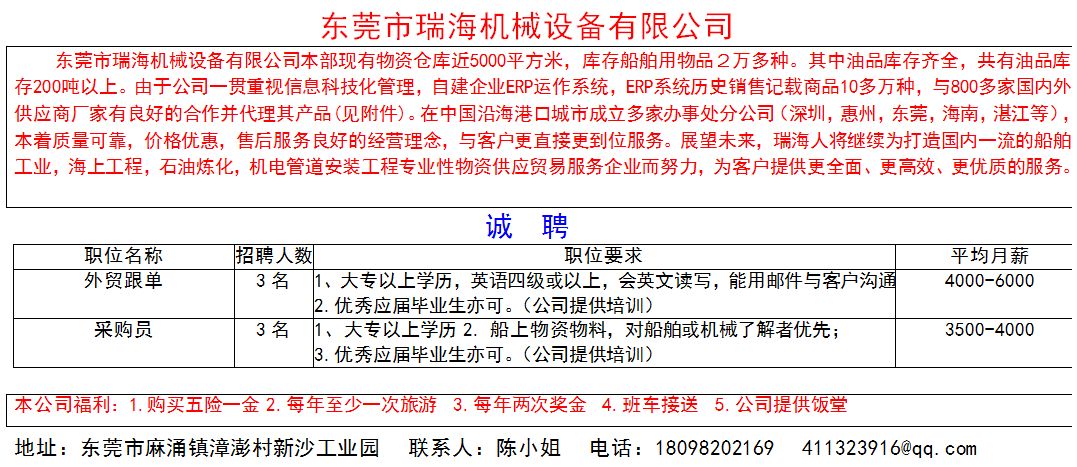 灌口地区招聘信息：急聘临时工，岗位丰富，速来应聘！